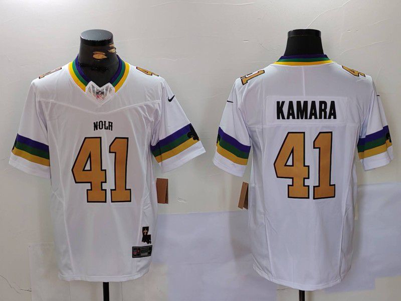 Men New Orleans Saints #41 Kamara White three generations 2024 Nike Vapor Limited NFL Jersey style 1->united states jersey->Soccer Country Jersey